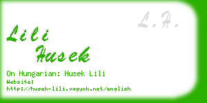 lili husek business card